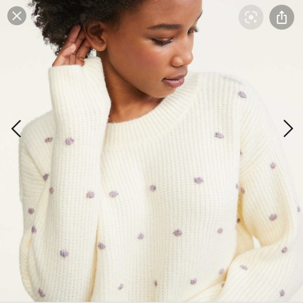 Lou & Grey (LOFT) Shimmer Dot Tunic Sweater NWT